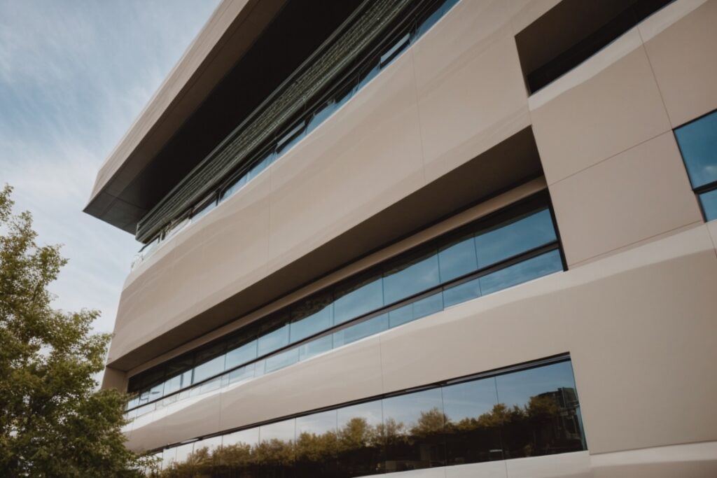 Ohio commercial building with energy-saving window tinting